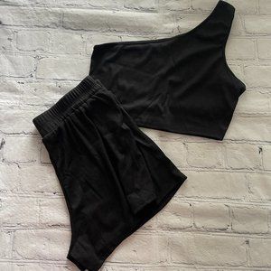 LUV Women's Short And Crop Top Set- 2 Pieces